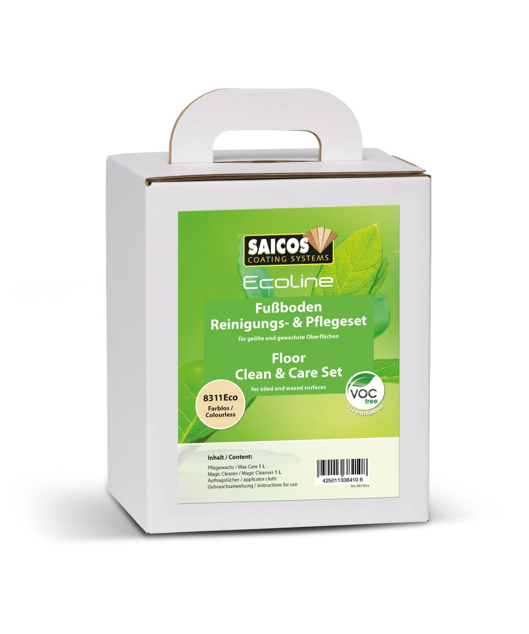 SAICOS Ecoline Fußboden Reinigungs- & Pflegeset 8311Eco